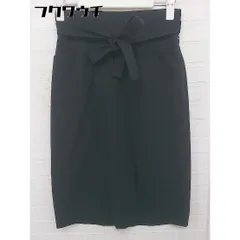 ◇ ◎ green label relaxing UNITED ARROWS サイドジップ スリット 膝丈 タイト スカート サイズ36 ブラック レディース  【中古】 【1109030020497】
