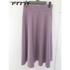 ◇ N. Natural Beauty Basic バックジップ 膝下丈 フレア スカート サイズM パープル系 レディース  【1109030016254】のサムネイル
