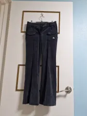 ブラック＆ホワイト コーデュロイ ブーツカット パンツ (55)