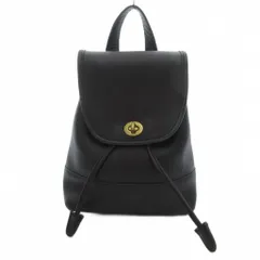 コーチ COACH オールド ミニ リュックサック レザー ターンロック 黒
