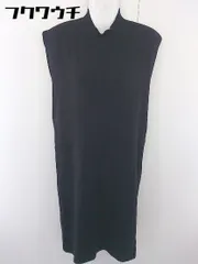 ◇ NOBLE ノーブル バックボタン ハイネック ニット ノースリーブ 膝下丈 ワンピース ブラウン レディース 【中古】 【1109070000091】