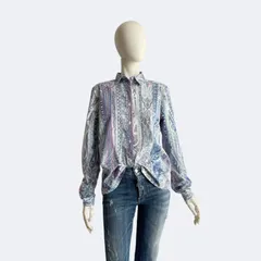 ETRO エトロ ペイズリー柄 シャツ ブラウス 長袖 レディース コットン
