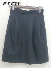 ◇ green label relaxing UNITED ARROWS サイドジップ 膝丈 プリーツ スカート サイズ40 ネイビー レディース 【1109070003207】