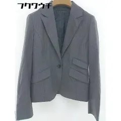 ◇ green label relaxing UNITED ARROWS ストライプ テーラード ジャケット サイズ40 ダークグレー系 レディース  【中古】 【1109080007677】