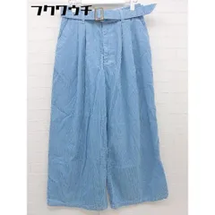 ◇ ◎ BEAMS HEART ビームスハート ベルト付 コーデュロイ ワイド パンツ サイズ0 ブルー レディース  【1109090002020】
