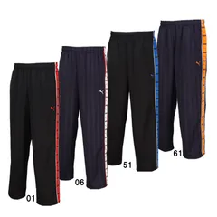 プーマ PUMA  シャドウ ストライプ ニット パンツ  ジャージパンツ  25SS (527755)、51ブラック/チームローヤル