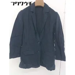 ◇ Spick & Span スピックアンドスパン リネン100% 薄手 七分袖 テーラード ジャケット サイズ36 ネイビー レディース  【1109140006558】のサムネイル