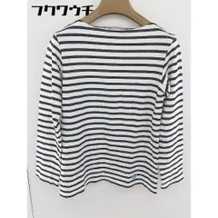 ◇ ORCIVAL オーシバル フランス製 ボーダー 長袖 Tシャツ カットソー サイズ1 アイボリー系 ブラック レディース  【1109140014508】