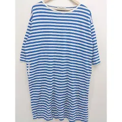 ◇ FORK&SPOON フォーク&スプーン URBAN RESEARCH ボーダー 七分袖 膝丈 ワンピース サイズF ホワイト ブルー系 レディース  【中古】 【1109150014147】