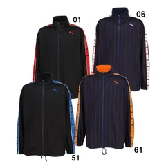 プーマ PUMA  シャドウ ストライプ ニット ジャケット  ジャージシャツ  25SS (527754)、01プーマブラック