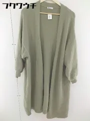 ■ CRAFT STANDARD BOUTIQUE ニット ロング カーディガン サイズF カーキ系 レディース  【1109200004760】