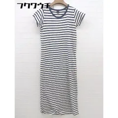 ◇ URBAN RESEARCH DOORS ボーダー 半袖 ロング ワンピース サイズone アイボリー ネイビー レディース  【1109220011649】
