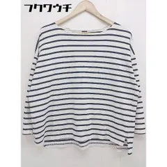 ◇ URBAN RESEARCH DOORS アーバン リサーチ ドアーズ ボーダー 長袖 カットソー サイズOne ホワイト ネイビー レディース  【1109220009455】