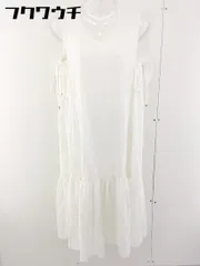 ◇ RANDA ランダ バックジップ ノースリーブ ロング ワンピース サイズF ホワイト系 レディース  【1109240004768】