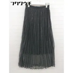 ◇ jouetie ジュエティ チュール ロング プリーツ スカート サイズ M ブラック シルバー レディース  【1109240007882】