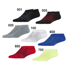 アシックス asics  通気／ドライアンクル  スポーツソックス ソックス 靴下  23FW(3033B700)、(002)ブラック/レッド