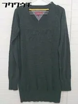 ◇ ◎ tommy girl トミーガール タグ付き 長袖 ミニ ニット ワンピース サイズS ダークグレー レディース  【1109280002793】