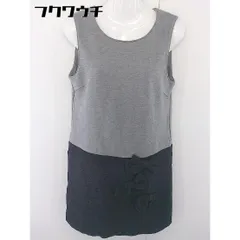 ◇ GALLERY VISCONTI ギャラリービスコンティ ノースリーブ ミニ ワンピース サイズ2 グレー ブラック系 レディース  【1109290013246】