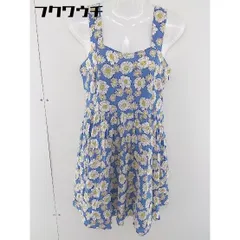 ◇ Ray BEAMS レイ ビームス 花柄 ノースリーブ ミニ ワンピース サイズ1 ブルー マルチ レディース  【1109300006923】