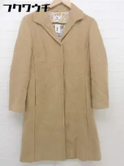 ■ KUMIKYOKU 組曲 × HARRIS TWEED ハリスツイード 比翼 ウール コート サイズ2 ブラウン系 レディース  【1109300005902】