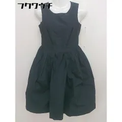 ◇ UNITED ARROWS ユナイテッドアローズ バックジップ ノースリーブ 膝丈 ワンピース サイズ36 ブラック レディース  【中古】 【1110010013507】のサムネイル