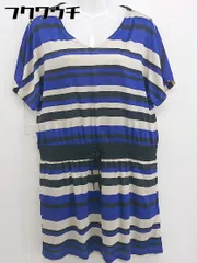 ◇ ◎ green label relaxing UNITED ARROWS タグ付き 半袖 膝丈 ワンピース ブルー系 ベージュ系 レディース 【1110050004763】