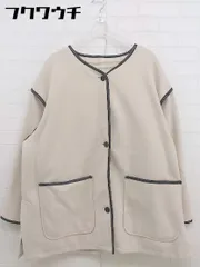 ◇ Aunt Marie's アントマリーズ 長袖 中綿 パイピング コート サイズF ライトベージュ レディース 【中古】 【1110060001844】