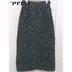 ◇ PAGEBOY ページボーイ ALICIA 総柄 ロング タイト スカート サイズM ブラック ホワイト グリーン系 レディース  【1110060006337】