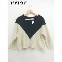 ◇ Simplicite シンプリシテェ 長袖 ニット セーター アイボリー ブラック系 レディース  【1110110000759】