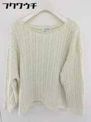 ◇ Simplicite シンプリシテェ ケーブル編み 長袖 ニット セーター サイズF オフホワイト レディース  【1110080007970】