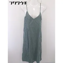 ◇ mysty woman ミスティウーマン コーデュロイ素材 キャミソール ロング ワンピース サイズF グリーン系 レディース  【1110110013032】のサムネイル