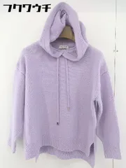 ◇ any FAM エニィファム 長袖 ニット プルオーバー パーカー サイズF パープル レディース  【1110120006161】