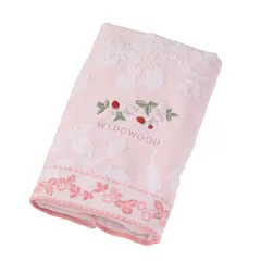 nishikawa【西川】 フェイスタオル 34X75cm 洗える 綿100% ふっくら さらさら 滑らか 柔らか 肌に優しい 吸水性 保湿性 無撚糸 シャーリング ワイルド ストロベリー ウェッジウッド ピンク TT23144606