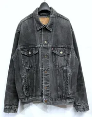 90s USA製 ヴィンテージ LEVI'S｜リーバイス 70507-4159 3rd 後染め ブラックデニム トラッカージャケット Gジャン