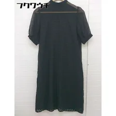 ◇ merlot plus メルロープリュス 半袖 膝下丈 ワンピース サイズF ブラック レディース  【1110130004966】のサムネイル