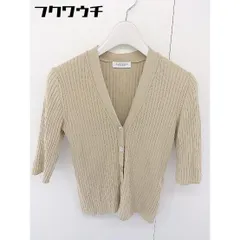◇ BEAUTY & YOUTH ビューティアンドユース UNITED ARROWS 五分袖 カーディガン ベージュ レディース  【中古】 【1110140011992】