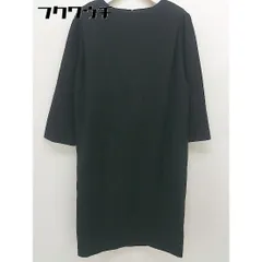 ◇ Broderie&Co LITTLE BLACK DRESS nano universe 長袖 膝下丈 ワンピース サイズF ブラック レディース  【中古】 【1110180002295】