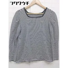◇ JOURNAL STANDARD relume ボーダー スクエアネック 長袖 Tシャツ カットソー サイズF ホワイト ブラック レディース  【中古】 【1110180004114】