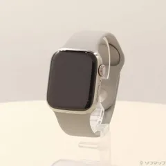 〔中古品〕 Apple Watch Series 7 GPS + Cellular 41mm チタニウムケース ライトグレイスポーツバンド【198】
