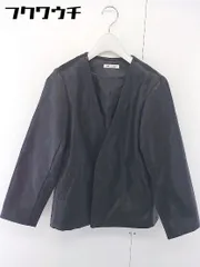 ◇ natural couture ナチュラルクチュール フェイクレザー ノーカラー ジャケット サイズF ブラック レディース  【中古】 【1110200008542】のサムネイル