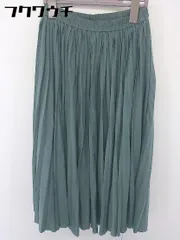◇ URBAN RESEARCH ROSSO アーバンリサーチ ロッソ ウエストゴム 膝下丈 プリーツ スカート サイズF グリーン レディース  【中古】 【1110250004341】