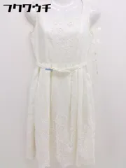 ◇ ◎ FRANCO FERRARO フランコフェラーロ 刺繍 ノースリーブ ミニ ワンピース サイズ1 アイボリー レディース  【中古】 【1110250002910】