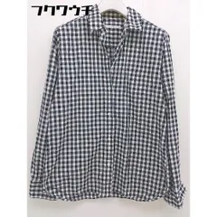 ◇ ◎ URBAN RESEARCH DOORS チェック オープンカラー 長袖 シャツ ブラウス サイズ ONE ブラック ホワイト レディース  【中古】 【1110260001910】