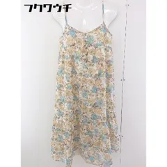 ◇ ◎ PAGEBOY ページボーイ 花柄 フラワー キャミソール ロング ワンピース サイズM ベージュ ブルー レディース  【中古】 【1110260001491】