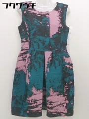 ◇ Chesty チェスティ デザイン ノースリーブ ミニ ワンピース サイズ1 ピンク ブルー ブラック レディース  【中古】 【1110250008776】