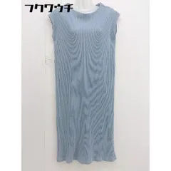 ◇ URBAN RESEARCH DOORS リブ ノースリーブ 膝下丈 ワンピース サイズOne ライトブルー レディース  【中古】 【1110260004942】