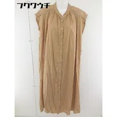 ◇ ◎ A.I.C エーアイシー インナー付き 半袖 ロング ワンピース サイズM ブラウン系 レディース  【中古】 【1110290006992】