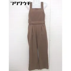 ◇ ◎ who's who Chico フーズフーチコ 2WAY バックリボン ノースリーブ サロペット パンツ サイズ F ブラウン レディース  【中古】 【1110280008456】のサムネイル