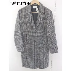 ■ AZUL BY MOUSSY アズールバイマウジー チェック 長袖 チェスター コート サイズS ブラック系 レディース  【中古】 【1110280003741】のサムネイル