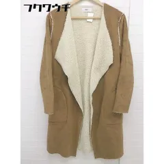 ■ AZUL BY MOUSSY アズールバイマウジー スエード調 裏ボア 長袖 ムートンコート サイズS ブラウンベージュ レディース  【中古】 【1110290008088】